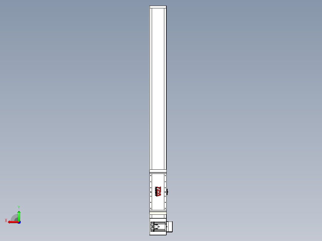 伺服电机集成皮带传动直线执行器TPA-OCB-140-256-L1150-RU-P75-N3后视图