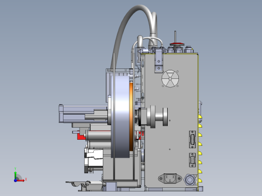小怪兽贴标签剥离机构sw18可编辑前视缩略图