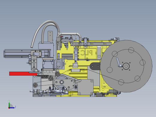 小怪兽贴标签剥离机构sw18可编辑左视缩略图