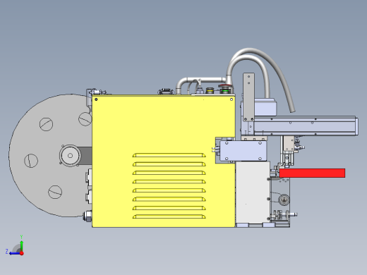 小怪兽贴标签剥离机构sw18可编辑右视缩略图