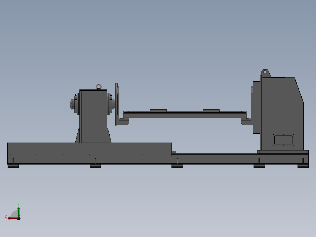 B3250-机器人单轴变位机后视图