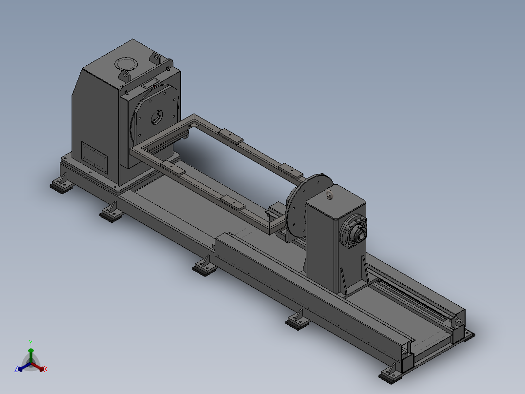 B3250-机器人单轴变位机正等轴测图