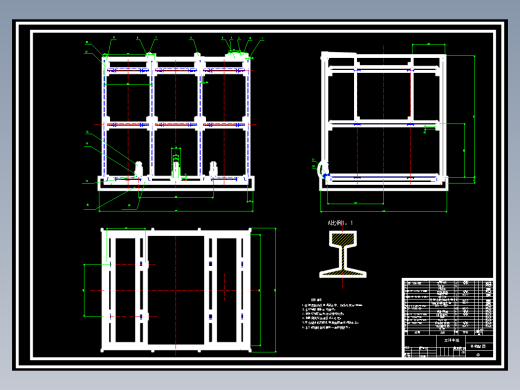 两层五车位升降横移式小型立体车库 CAD图纸设计参考资料