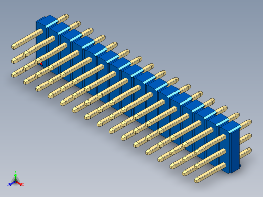 彩色公头100mil（2.54mm）系列-DS1021_blue_3x16p_100mil_Type1_rev1.0