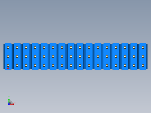 彩色公头100mil（2.54mm）系列-DS1021_blue_3x16p_100mil_Type1_rev1.0前视缩略图