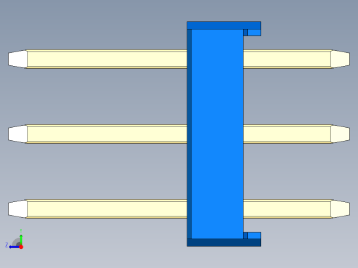 彩色公头100mil（2.54mm）系列-DS1021_blue_3x16p_100mil_Type1_rev1.0右视缩略图