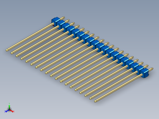 彩色公头100mil（2.54mm）系列-DS1021_blue_1x19p_100mil_Type43_rev1.0
