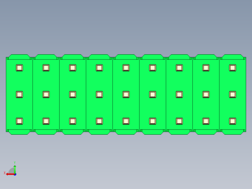 彩色公头100mil（2.54mm）系列-DS1021_green_3x09p_100mil_Type43_rev1.0后视缩略图