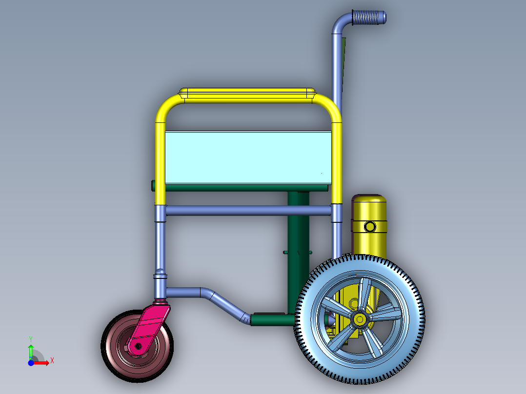 碳纤维管智能全自动轻便代步车前视图