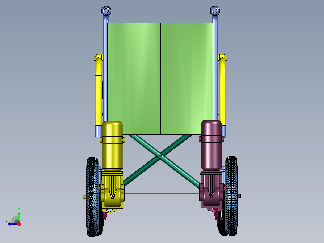 碳纤维管智能全自动轻便代步车右视图