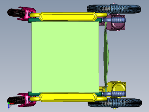 碳纤维管智能全自动轻便代步车俯视缩略图