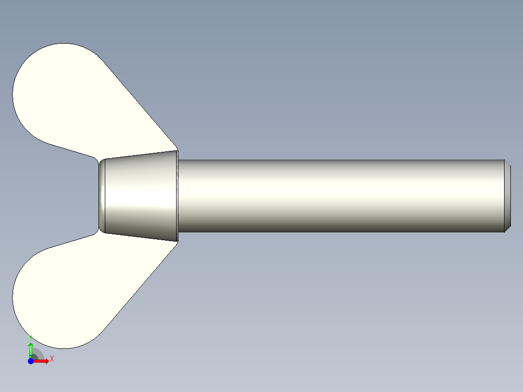 翼形螺丝-DIN_316_Wing_screws_11x1.5x50-25-14_45_2.5_25_12.stp前视图