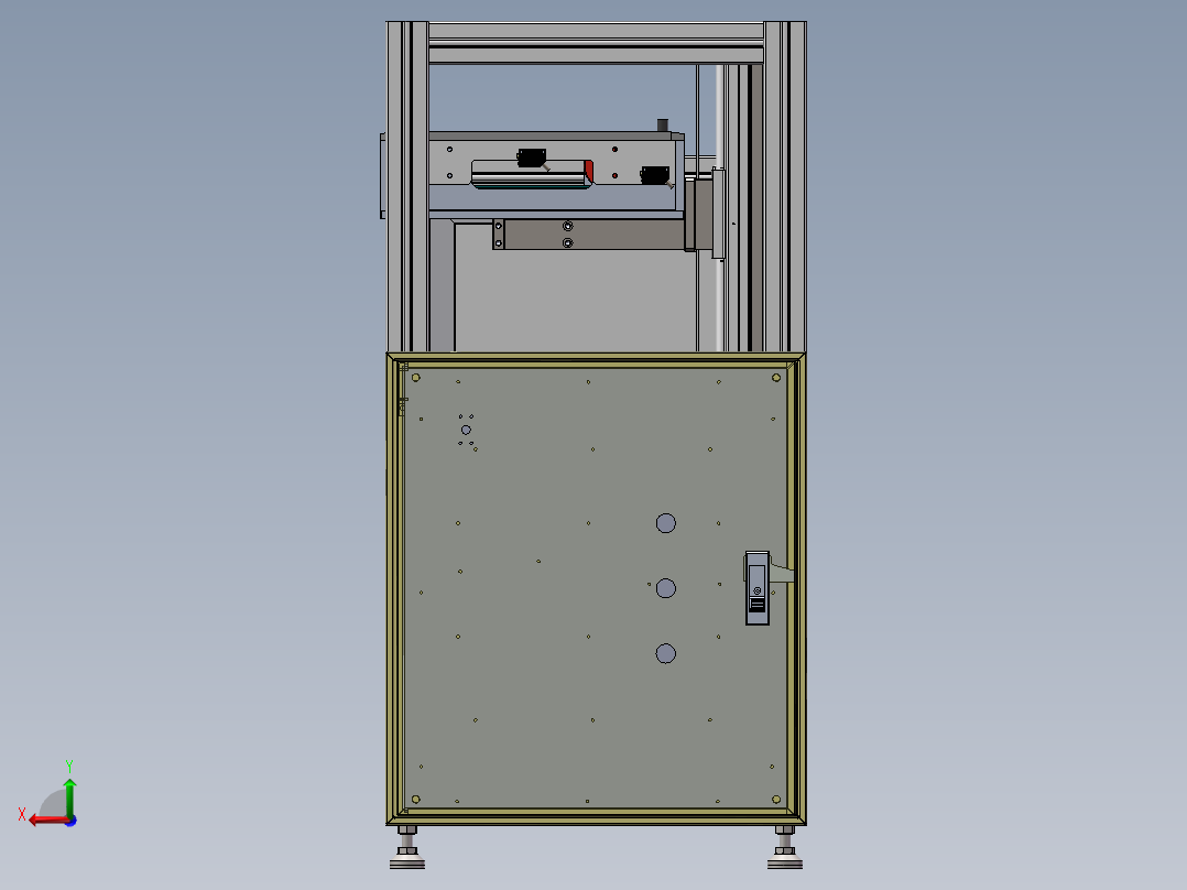 电动升降机升降输送装置机构设计 参考下发后视图