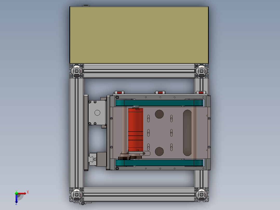 电动升降机升降输送装置机构设计 参考下发俯视图