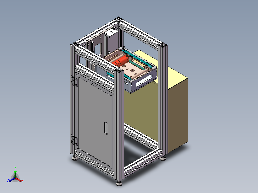 电动升降机升降输送装置机构设计 参考下发正等轴测图