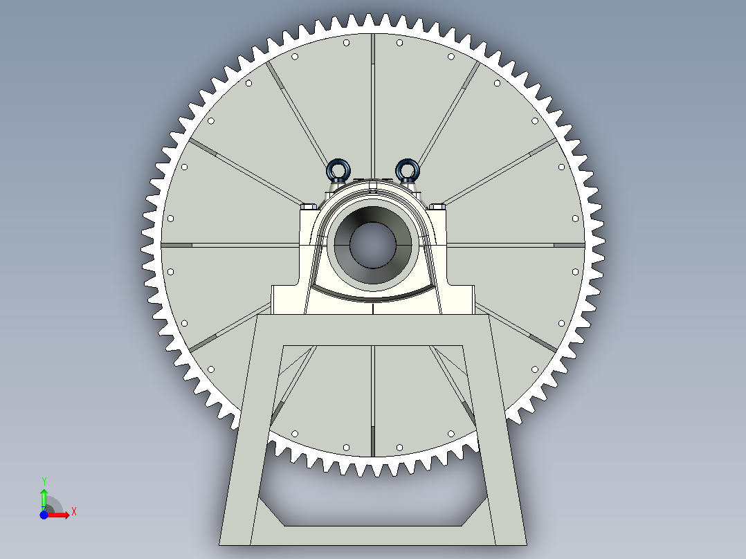 球磨碎石机的设计前视图