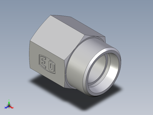 卡套式工业通用硬管接头EO_Swivel_connector_GAI22LM71X正等轴测缩略图