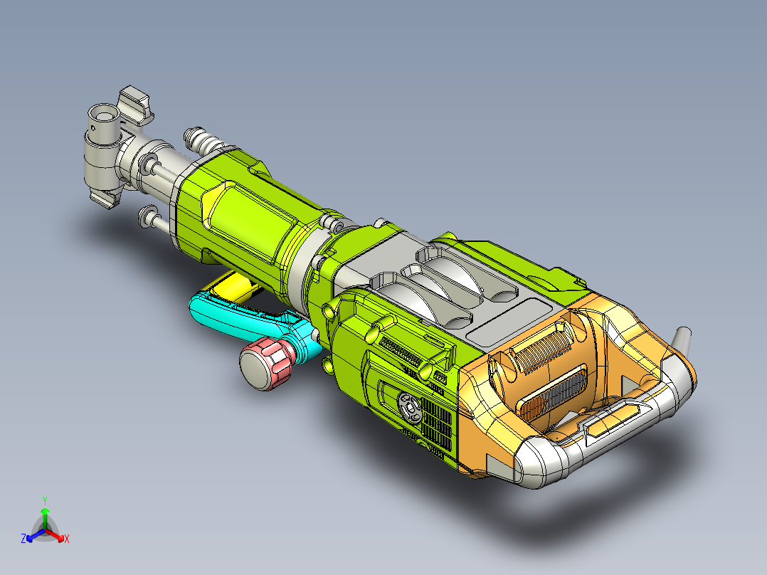 重型大电镐正等轴测图
