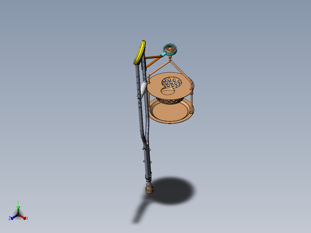 拐杖21正等轴测图