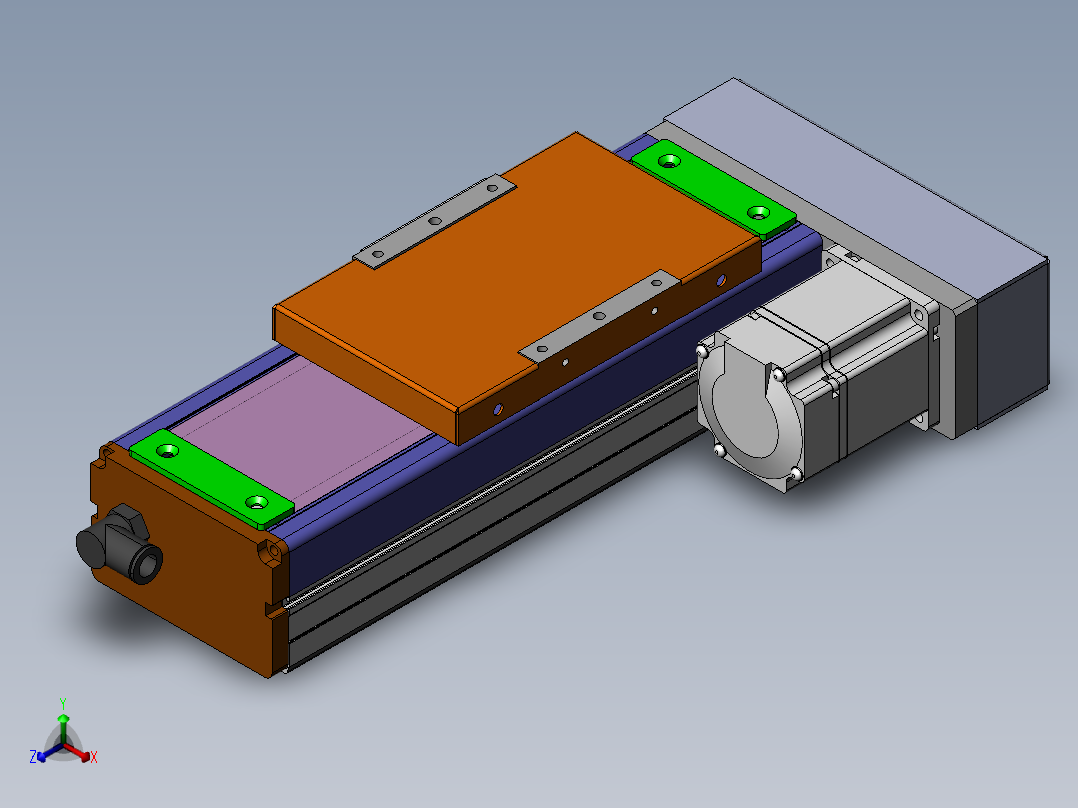 MCH丝杆全封闭MCH12-BR-200W正等轴测图