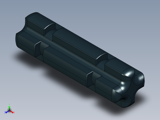 乐高机械组车桥-32062 Black Technic Axle 2 Notched.IGS