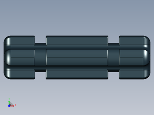 乐高机械组车桥-32062 Black Technic Axle 2 Notched.IGS前视缩略图