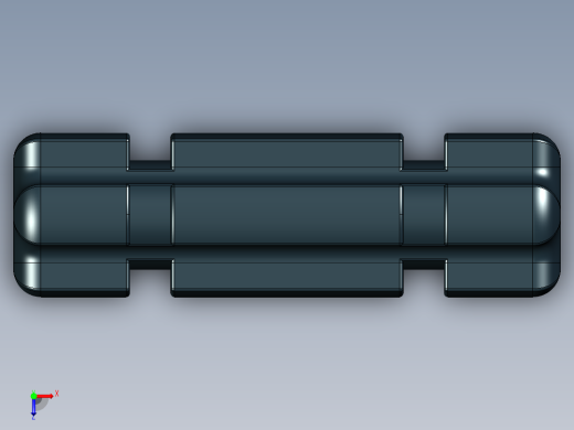 乐高机械组车桥-32062 Black Technic Axle 2 Notched.IGS俯视缩略图