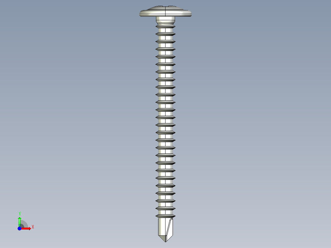 紧固件-STEP Drill-Tip Saucer Screw-02前视图