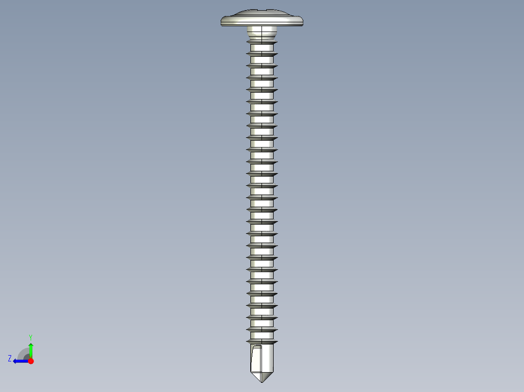 紧固件-STEP Drill-Tip Saucer Screw-02右视图