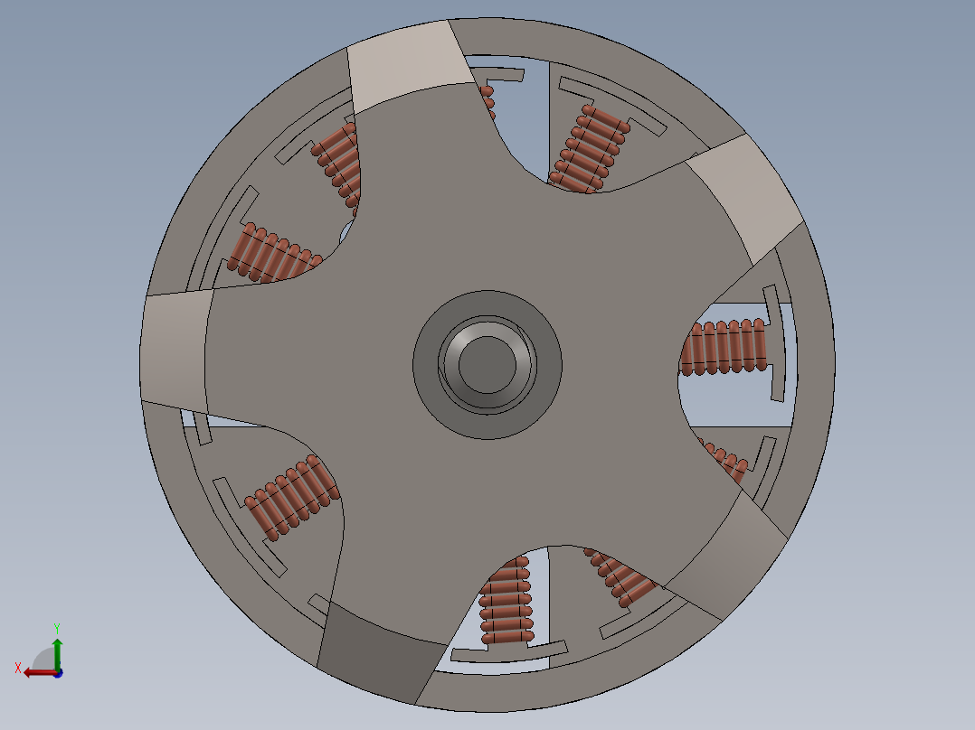 大疆无人机用驱动电机三维模型后视图