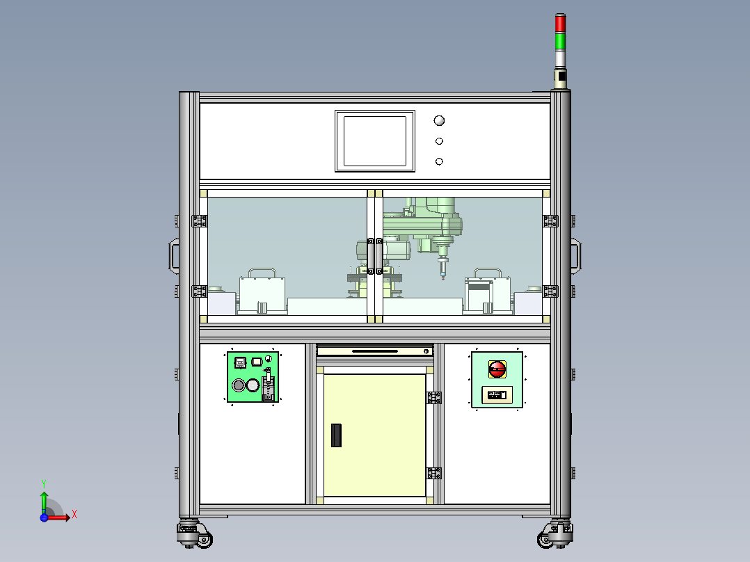 PCB排列组合自动插入设备(量产含DFM)sw17可编辑前视图
