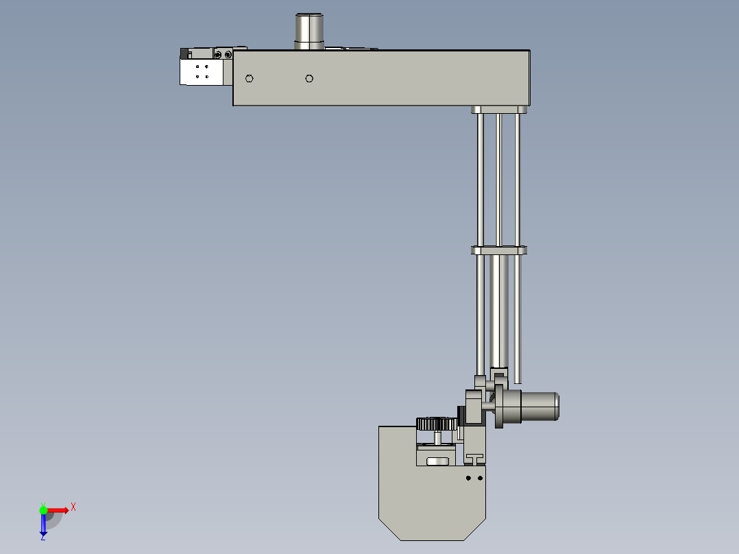垃圾提升装置俯视图