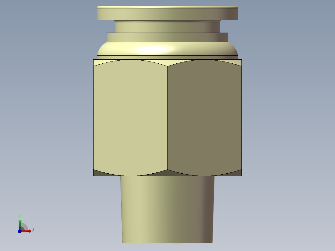螺纹直通 亿日 EPC12-02前视图