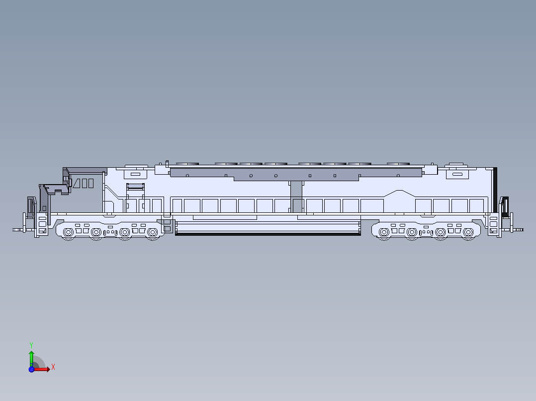 火车、动车、高铁(14)前视图
