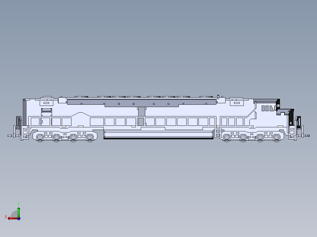 火车、动车、高铁(14)后视图