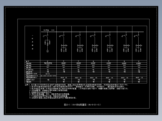 图23-1 10kV系统配置图（HA-6-D1-01）