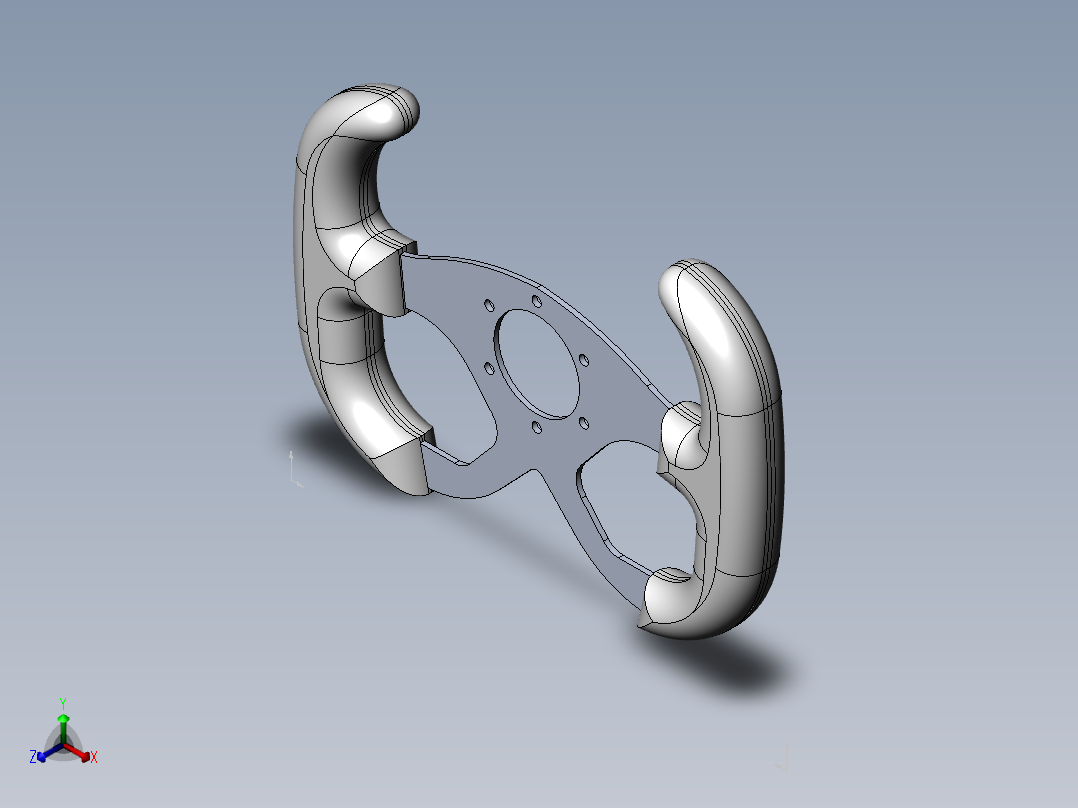 卡慕斯C12方向盘正等轴测图
