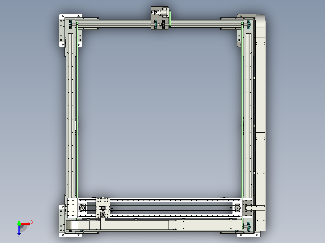 自动清洁设备俯视图