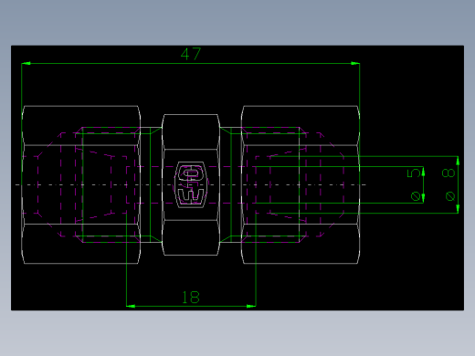 PARKER管接头EO Union G08SCF_front