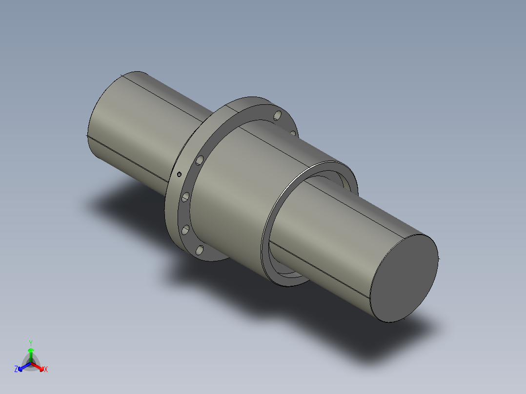 JF20025-8滚珠丝杆3D模型主视图
