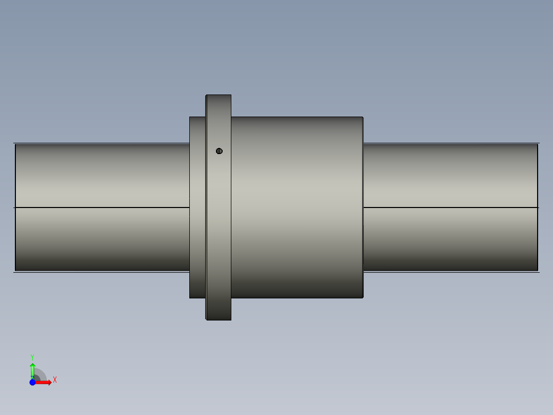 JF20025-8滚珠丝杆3D模型前视图