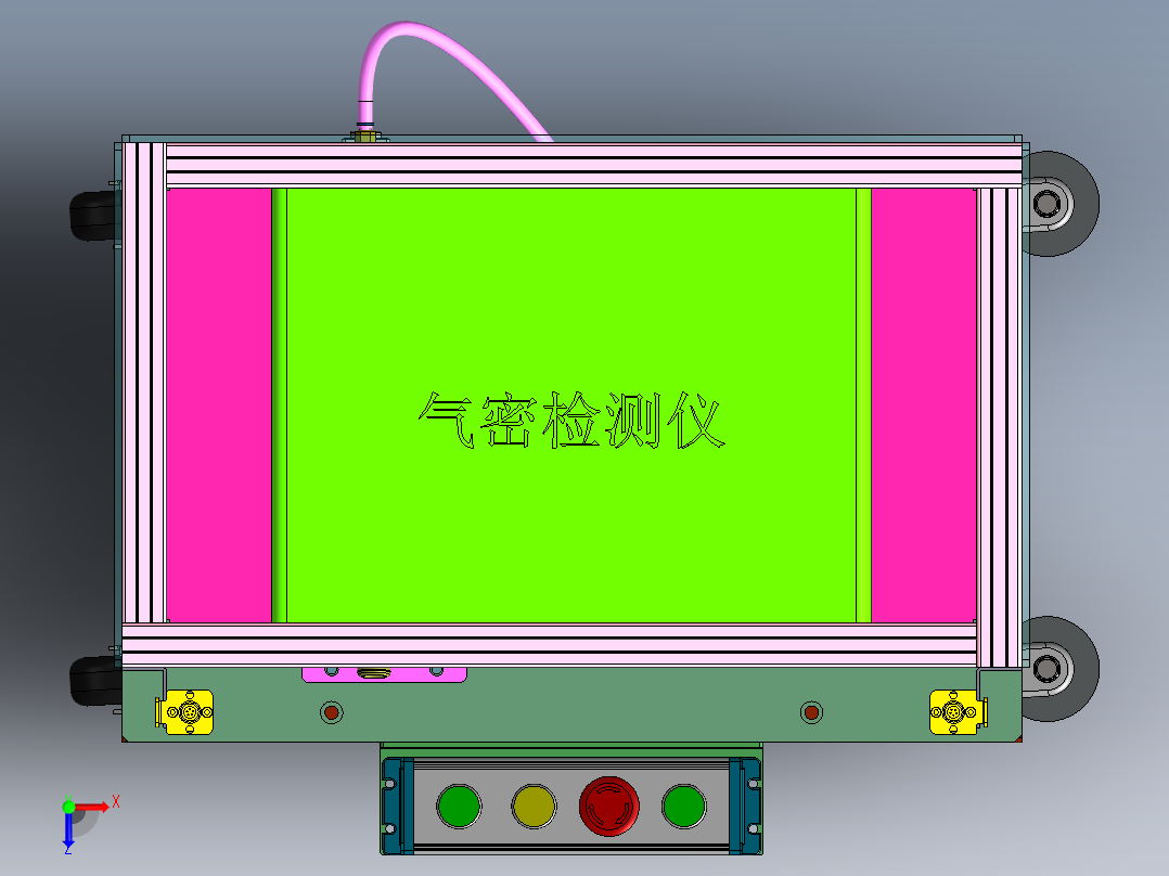 水泵后盖腔气密性检测设备俯视图
