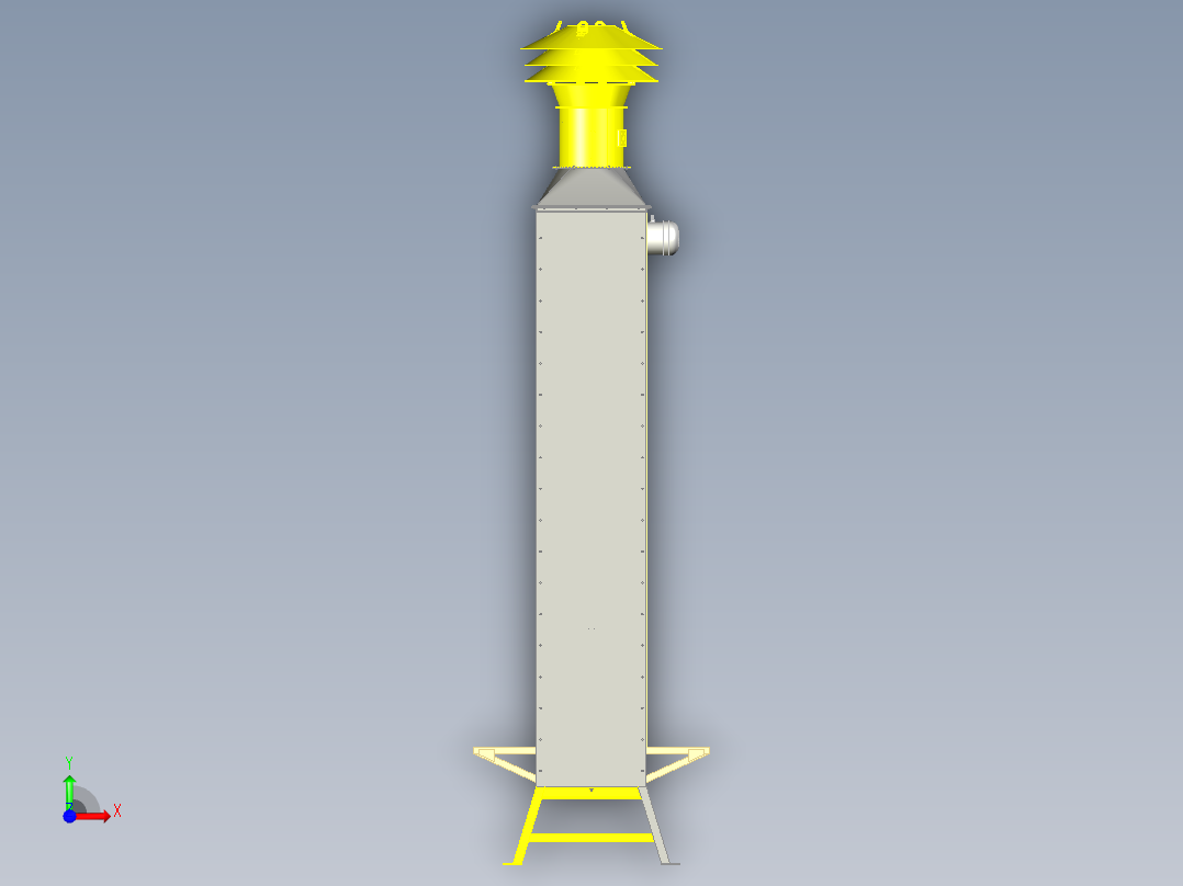 环链垂直连续升降提升机前视图