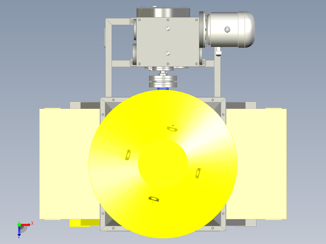 环链垂直连续升降提升机俯视图