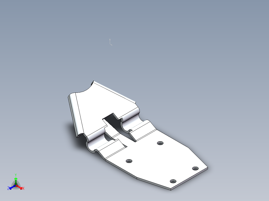 钣金托架(绘制的折弯)正等轴测图
