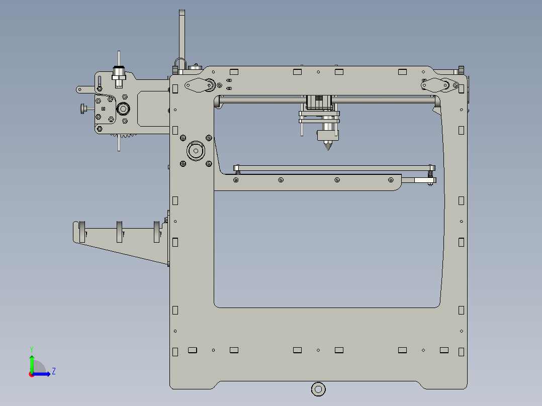 3D字壳打印机发光字打印机左视图
