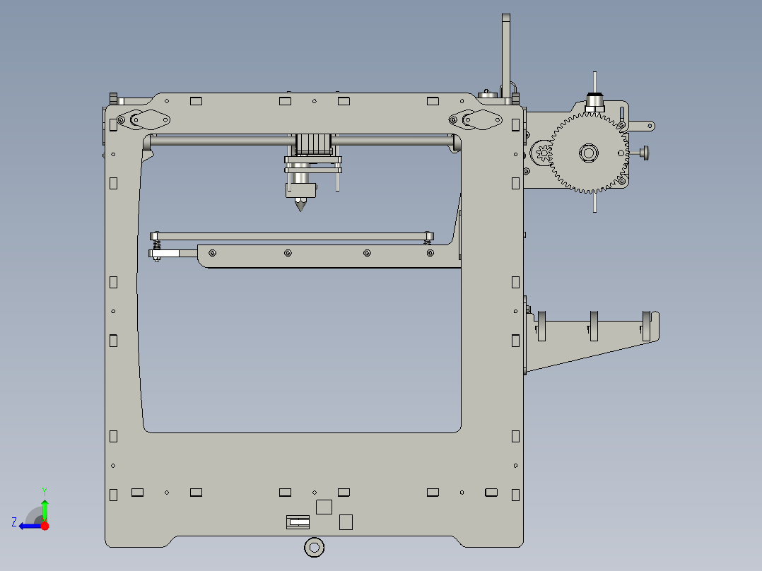 3D字壳打印机发光字打印机右视图