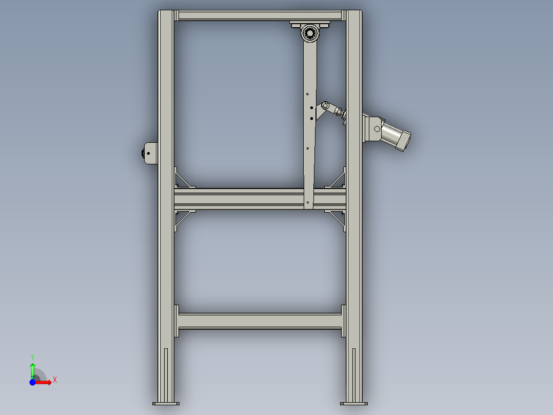 立袋推倒机构前视图