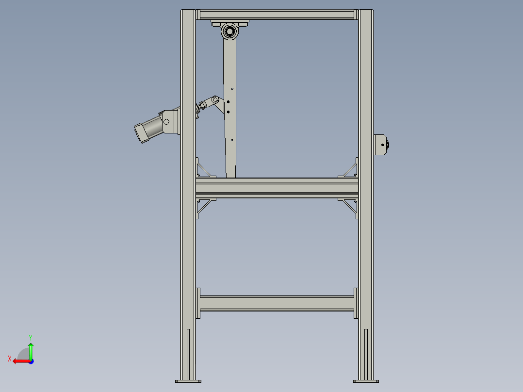 立袋推倒机构后视图