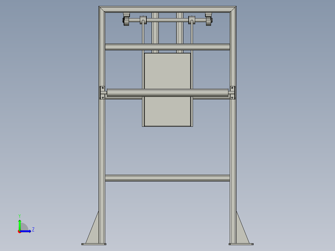 立袋推倒机构左视图